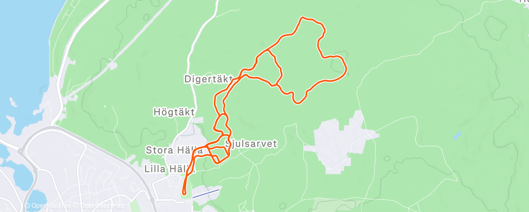 Map of the activity, Lunch Nordic Ski