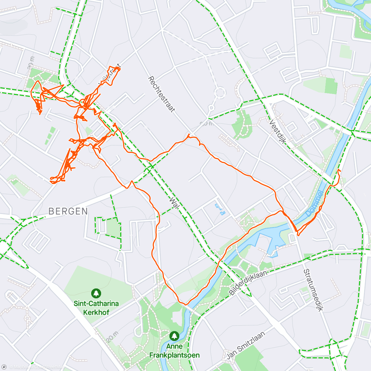 Map of the activity, Slotstuk, te voet