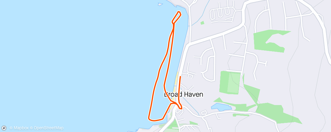 Map of the activity, Walk down the Haven