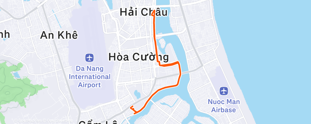 Map of the activity, Afternoon Run
