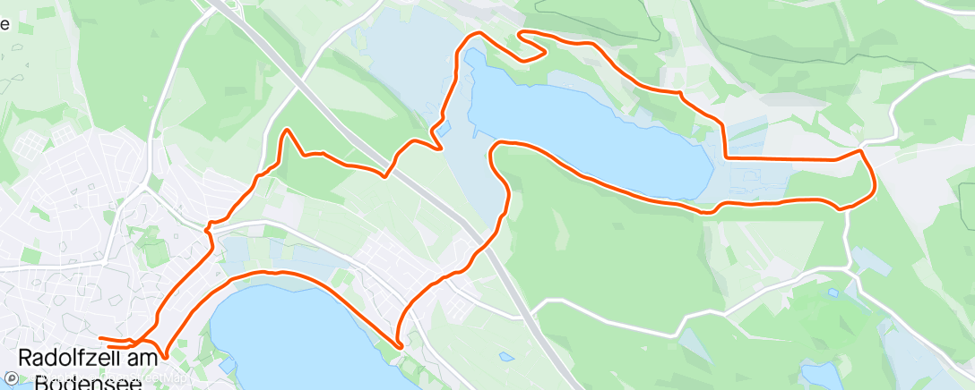 Mapa da atividade, Mountainbike-Fahrt zur Mittagszeit