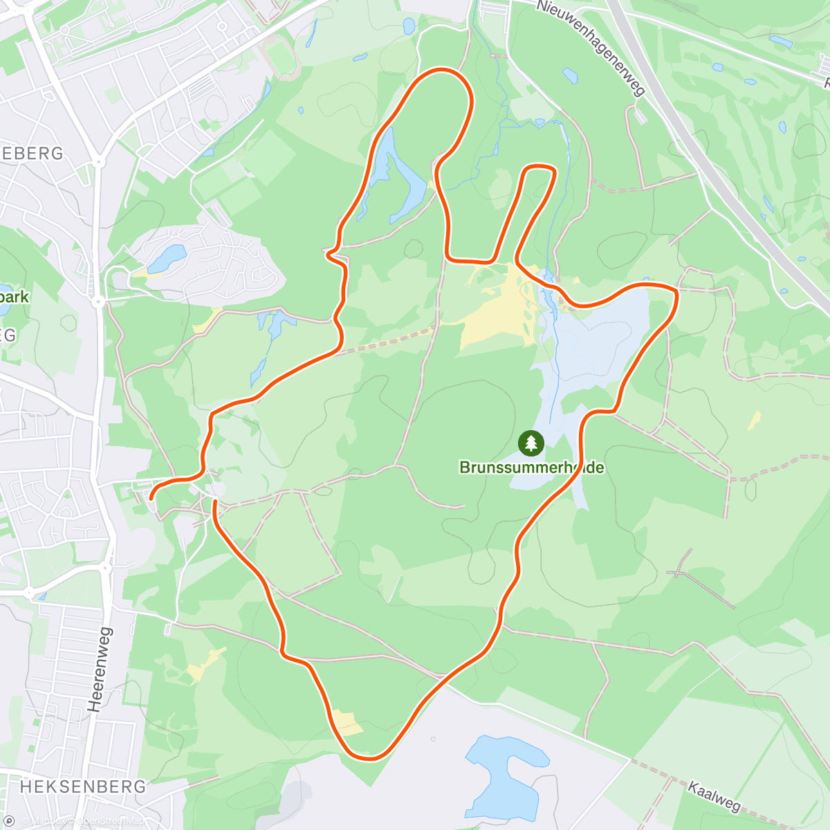 Map of the activity, Brunssummerheide met Ton en Jeroen
