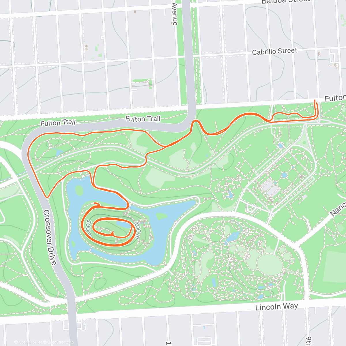 Map of the activity, chasing 100,00 ft up strawberry hill