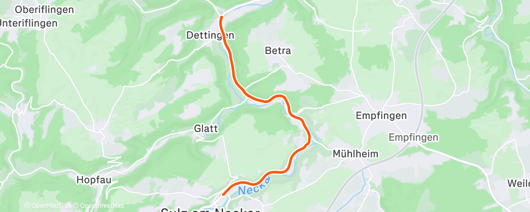 Map of the activity, Afternoon Ride