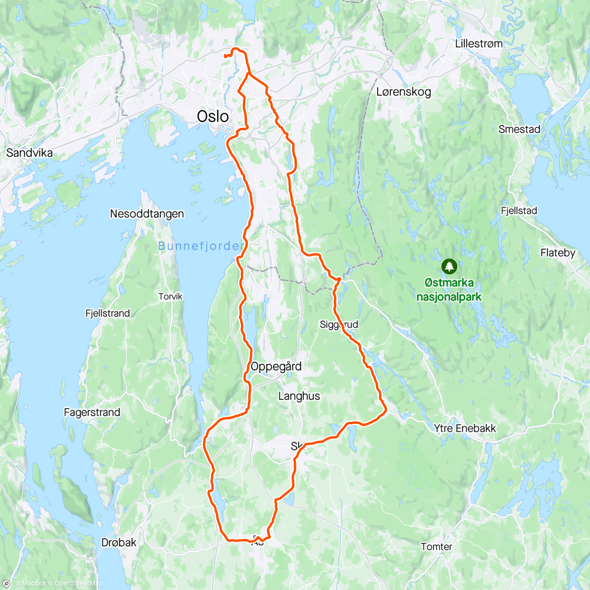 Map of the activity, Første ordentlige tur