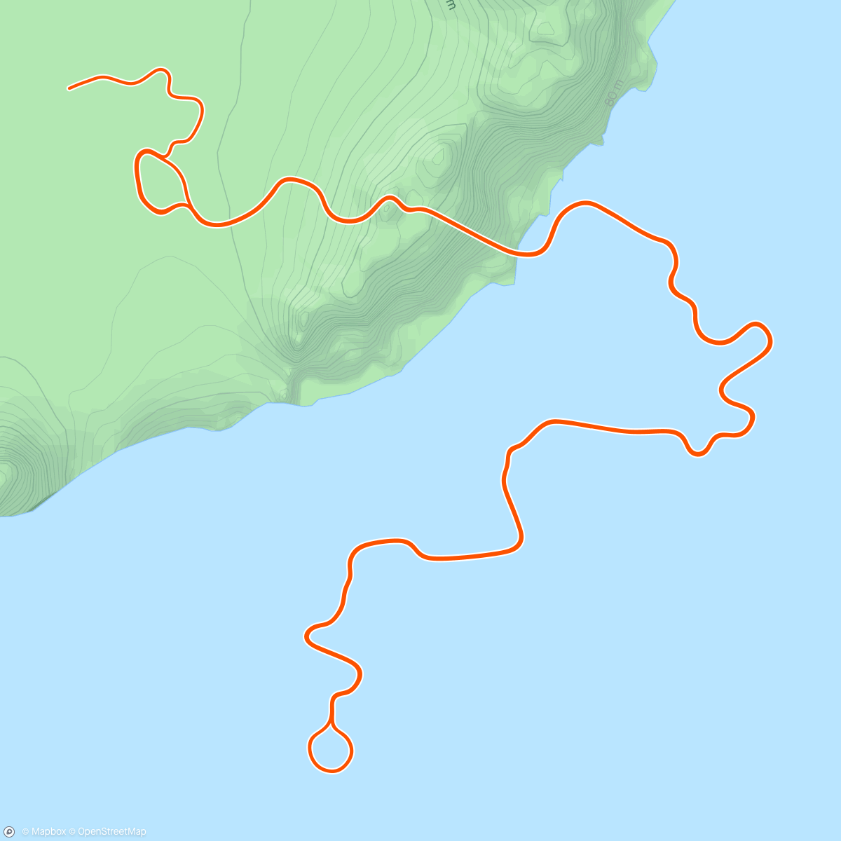 Map of the activity, Zwift - FTP Test