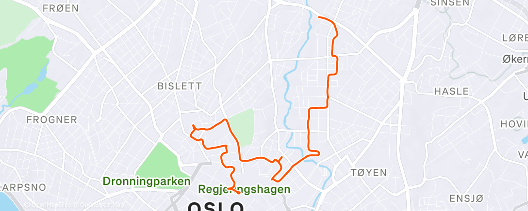 Map of the activity, Omvei hjem🚶🏼‍♀️‍➡️🎒