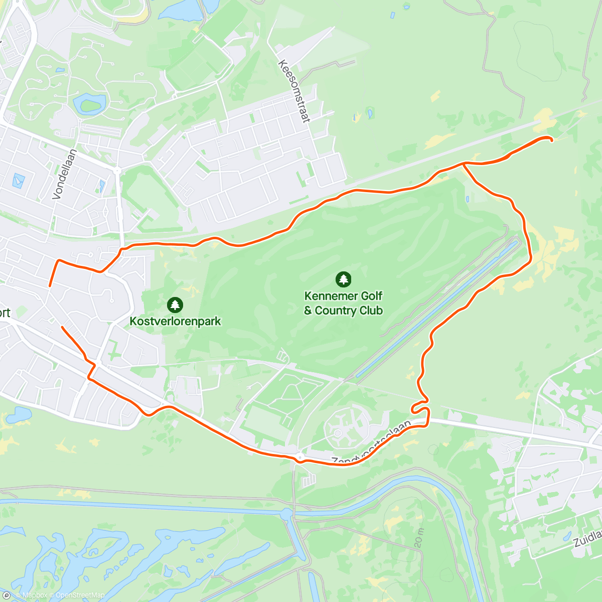 Map of the activity, Fietsen met de leukste