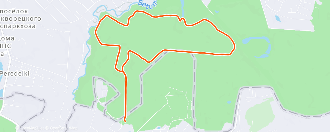 Map of the activity, Дневная прогулка