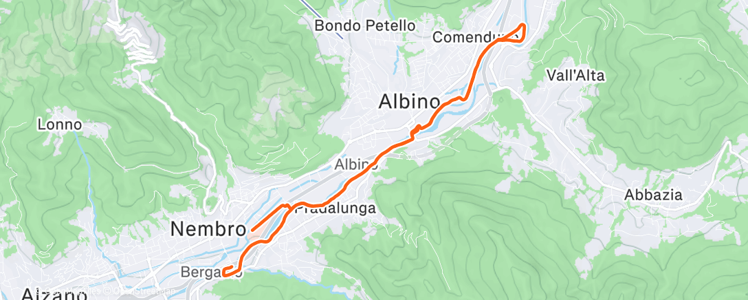 Карта физической активности (Corsa pomeridiana)