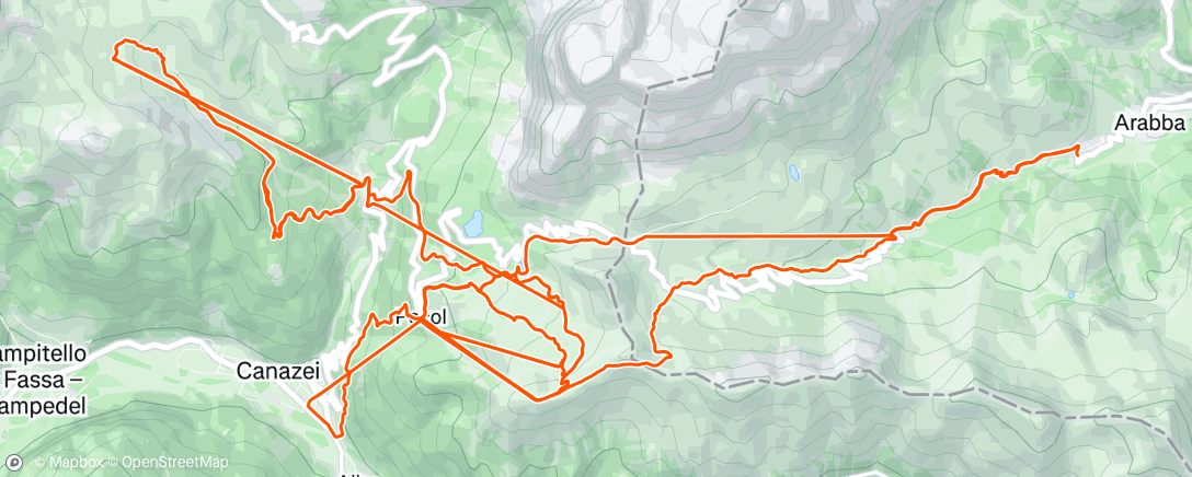Map of the activity, Dolomiti...day 3
