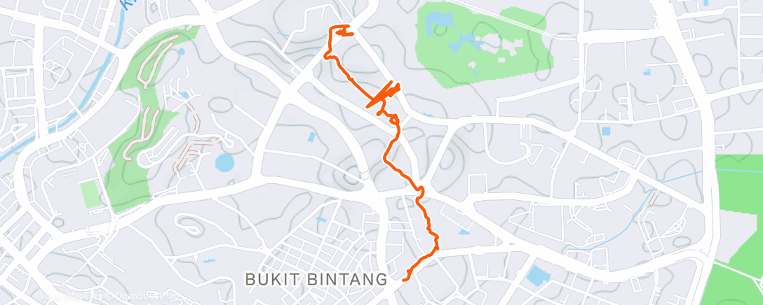 Map of the activity, Morning jog