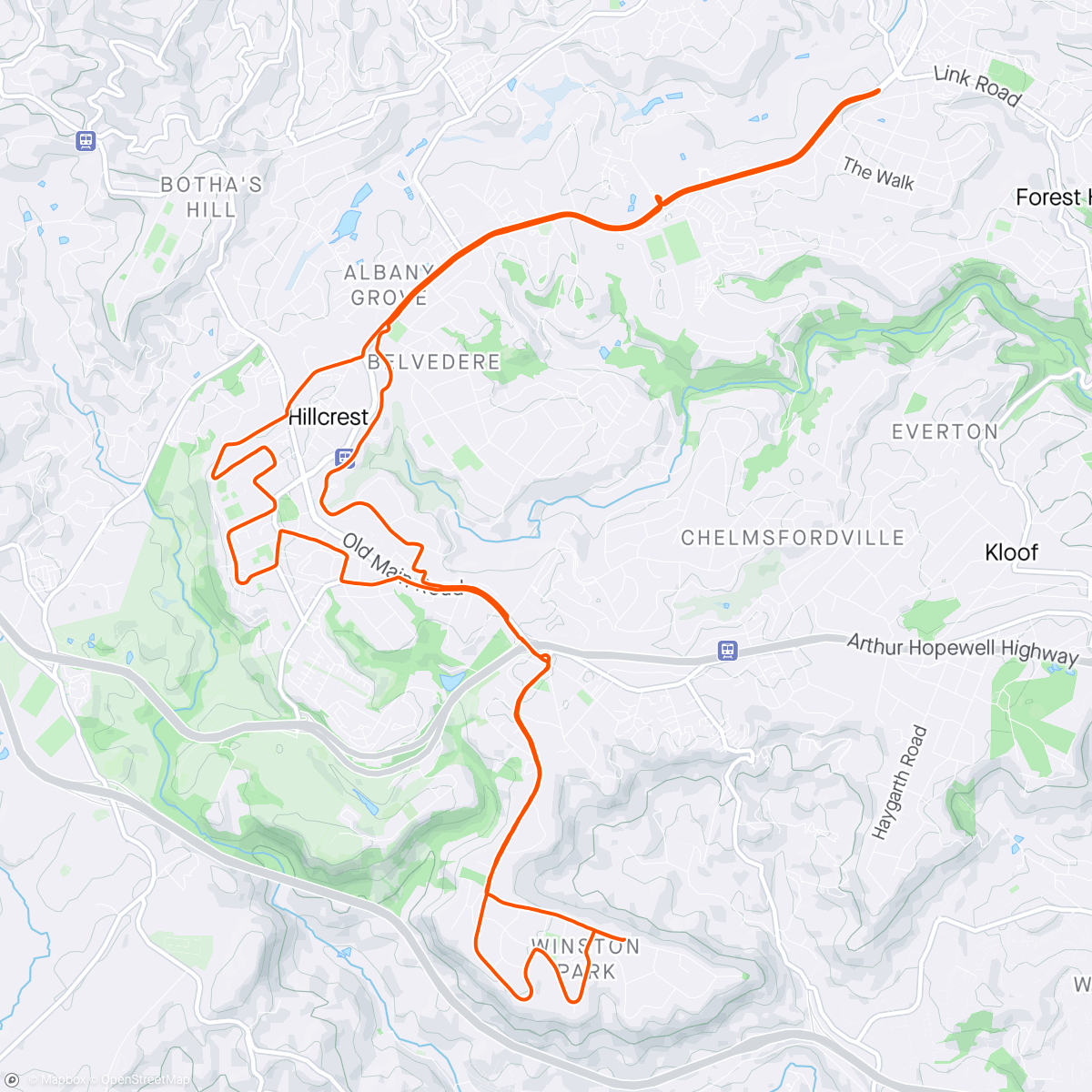 活动地图，Morning Mountain Bike Ride