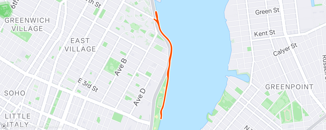 Map of the activity, Morning Run