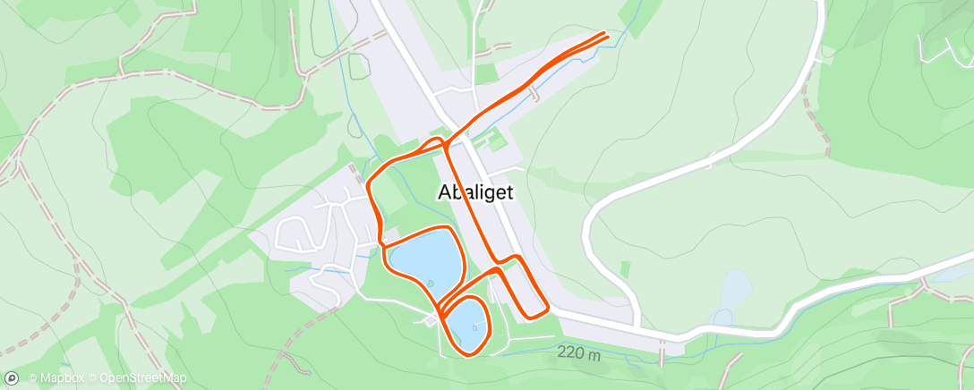 Map of the activity, Afternoon Run