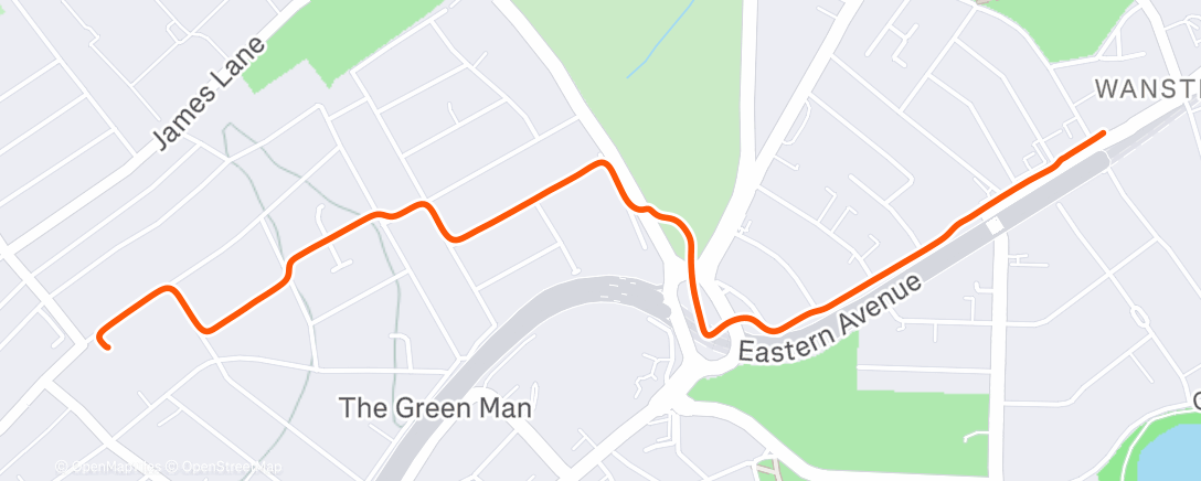 Map of the activity, Evening Ride