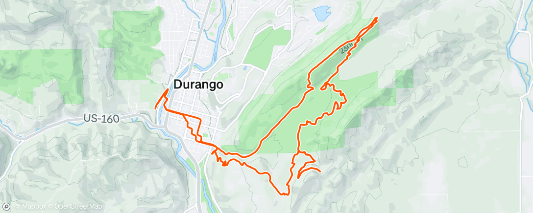 Map of the activity, Afternoon Mountain Bike Ride