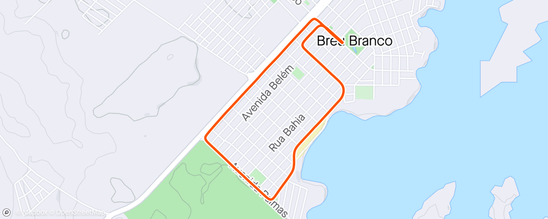 Map of the activity, Corrida Super 5k Breu Branco