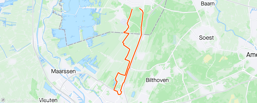 Map of the activity, Racefiets ritje