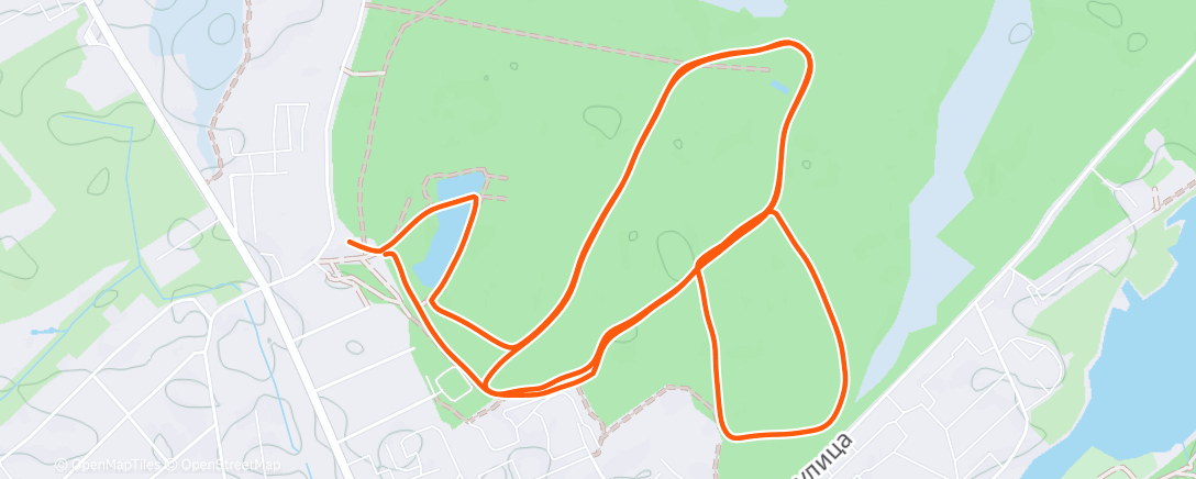 Map of the activity, Утренний забег