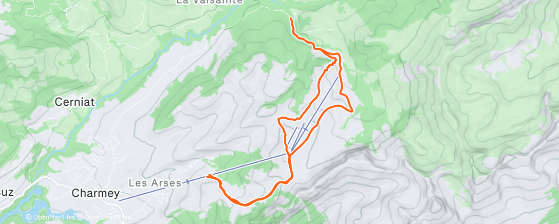 Map of the activity, Skimo 🤿