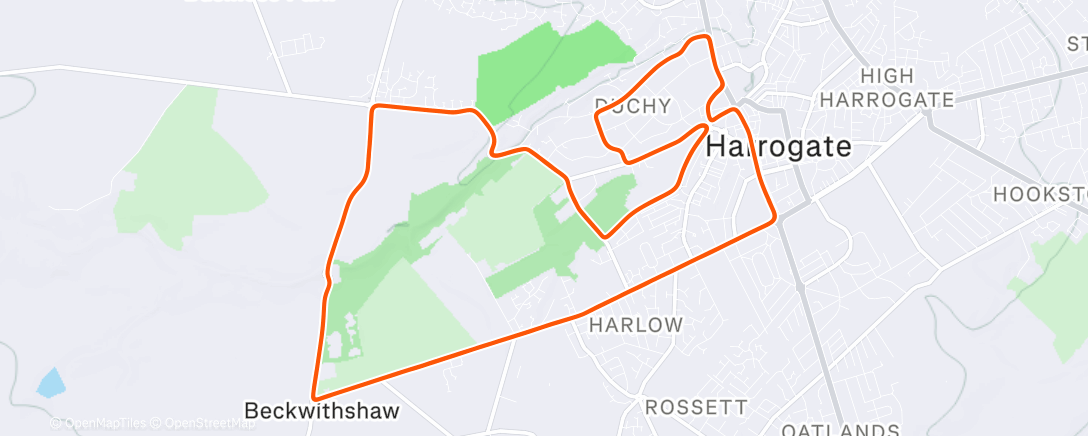 Map of the activity, Zwift - Race: Zwift Racing League: Redline Rally - Open Shamrock Dev League Division1 (B) on 2019 Worlds Harrogate Circuit in Yorkshire