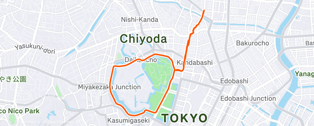 Map of the activity, Morning Run