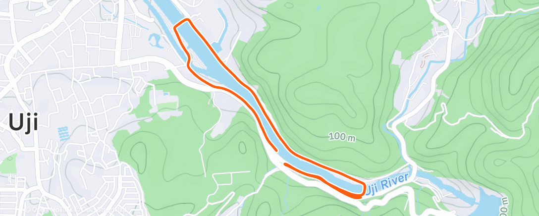 Map of the activity, Afternoon Run