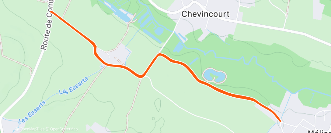 Map of the activity, run 15k