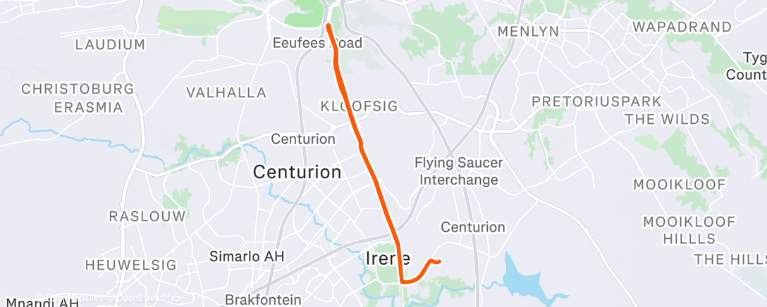 Map of the activity, Morning Ride