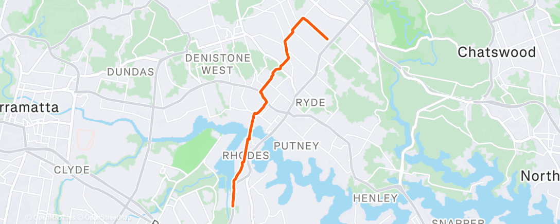 Map of the activity, Morning Run