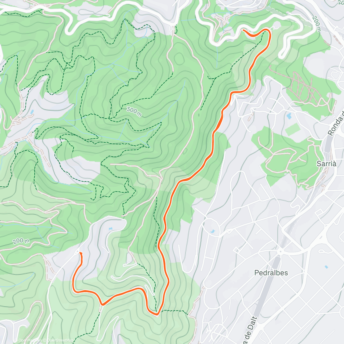 Map of the activity, Passeig amb Biosca
