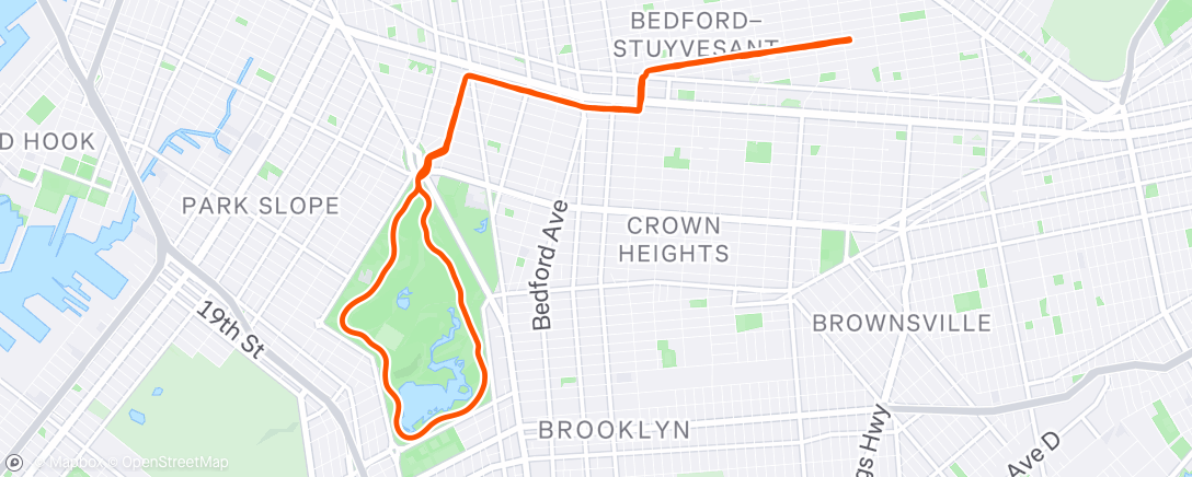 Map of the activity, Morning Run