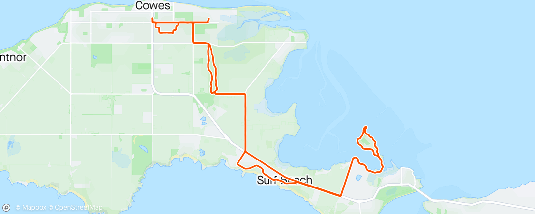 Map of the activity, Churchill Island Loop..