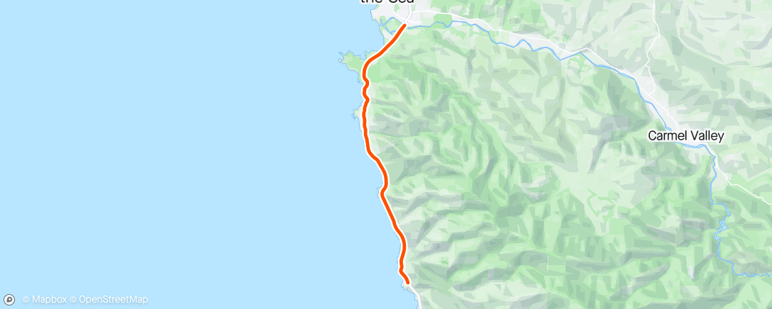 Map of the activity, Big Sur 21-Miler
