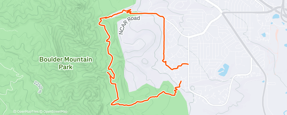 Map of the activity, Lunch Trail Run