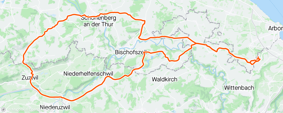 Mapa de la actividad, Zuzwil Loop