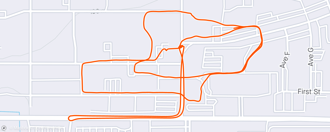 Map of the activity, Saturday morning sprint