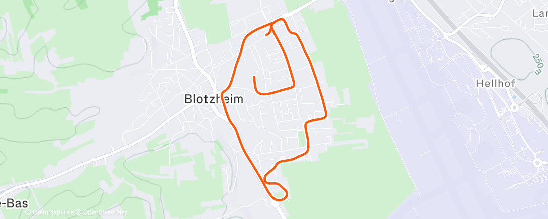 Map of the activity, Course à pied dans l'après-midi