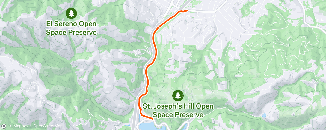 Map of the activity, Morning Hike