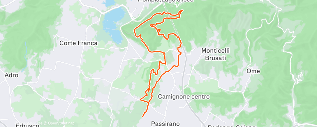Map of the activity, Sessione di mountain biking mattutina