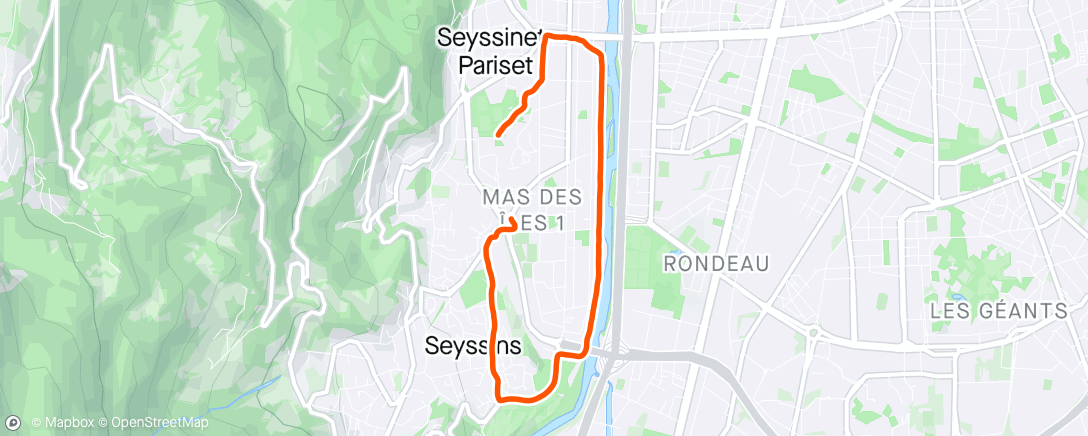Karte der Aktivität „Course à pied le midi”