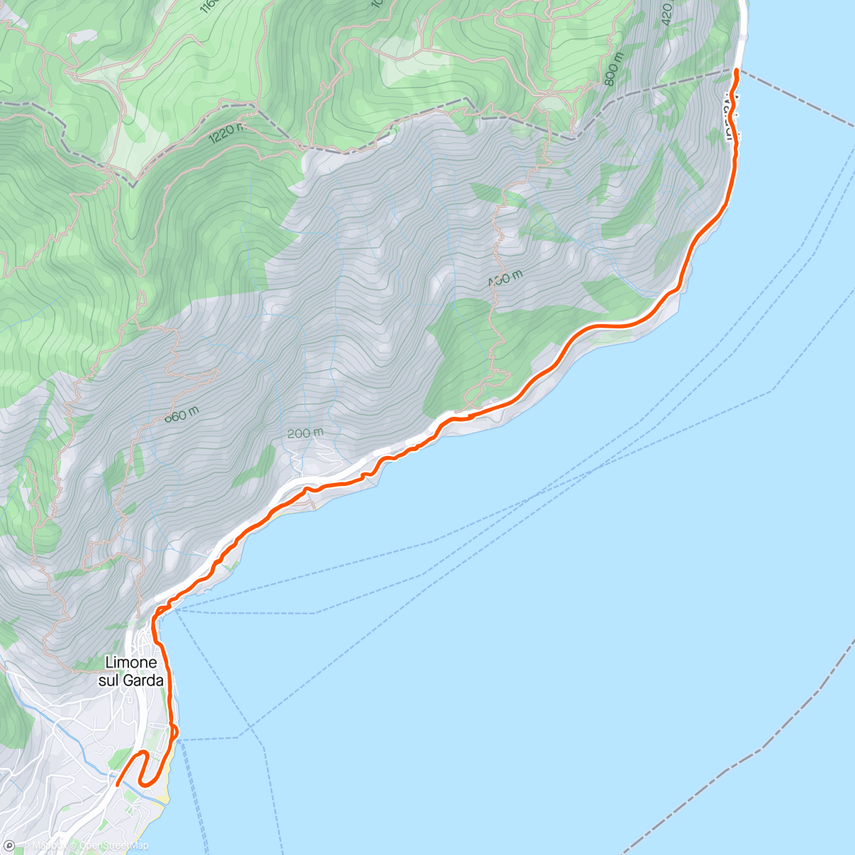 Map of the activity, Limone Sul Garda