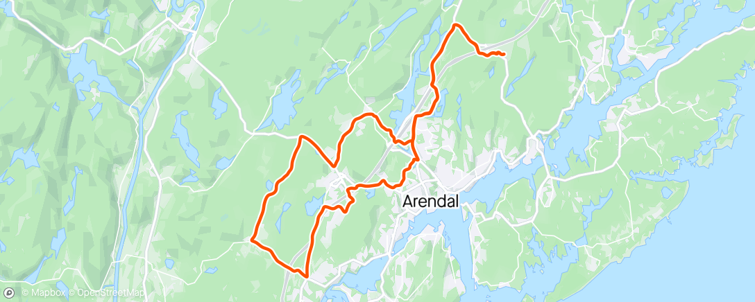 Map of the activity, Morrow Cycling Team to Bjorbekk