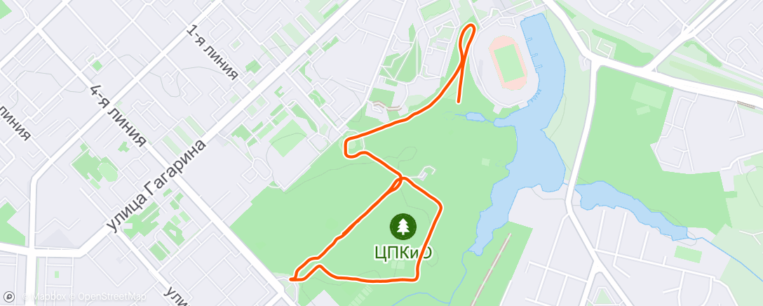 Map of the activity, Morning Run