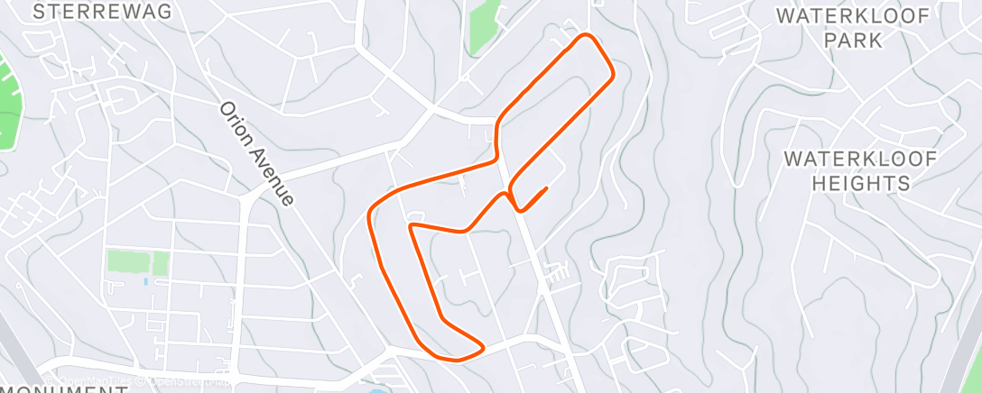 Map of the activity, Morning Walk