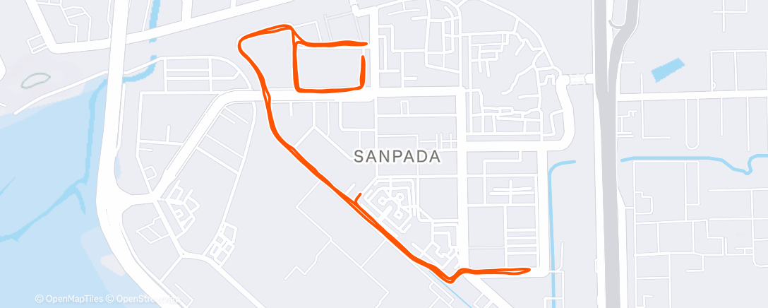 Map of the activity, Morning Run