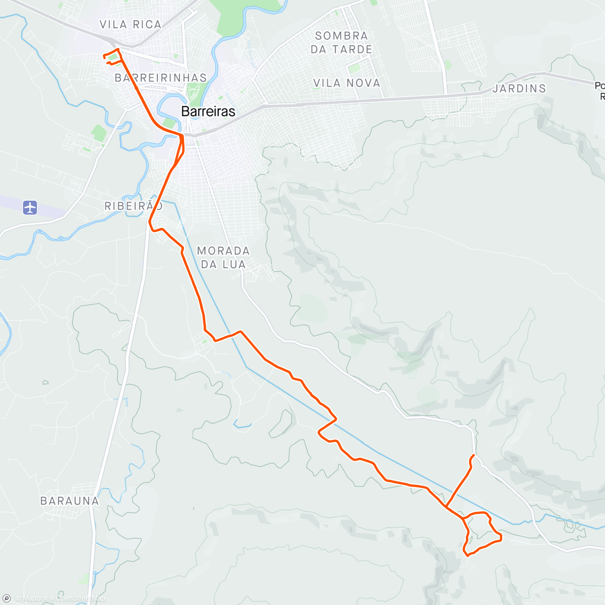 Mapa da atividade, Pedalada matinal