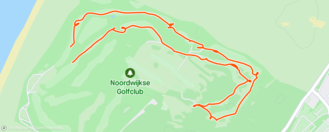 Map of the activity, Namiddagsessie golf