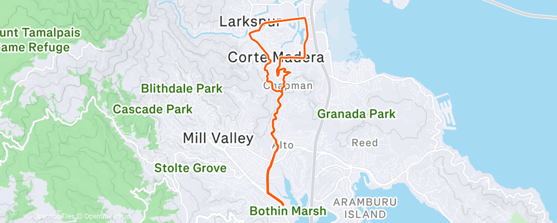 Map of the activity, Morning Ride